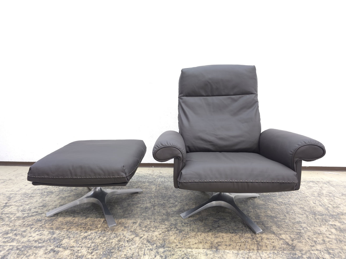 De SEDE DS 31 Sessel Hocker Neuwertig Ledersessel CHAIR Designersessel Top Braun-De Sede-JSFurniture
