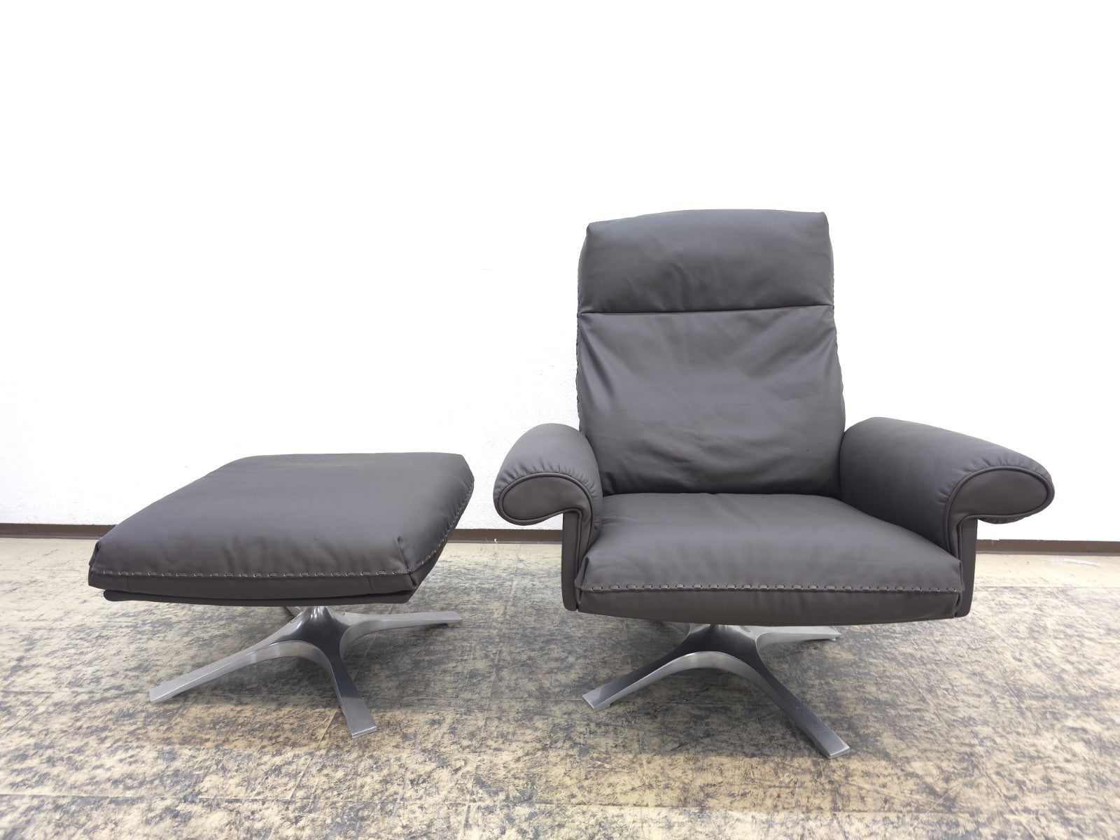 De SEDE DS 31 Sessel Hocker Neuwertig Ledersessel CHAIR Designersessel Top Braun-De Sede-JSFurniture