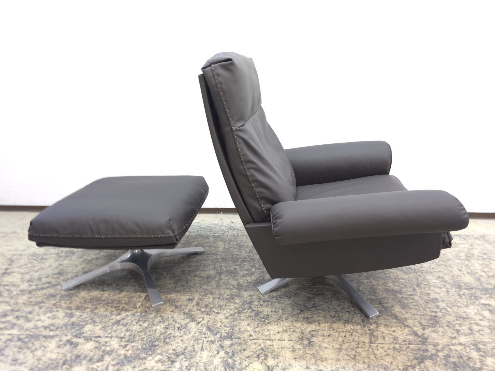 De SEDE DS 31 Sessel Hocker Neuwertig Ledersessel CHAIR Designersessel Top Braun-De Sede-JSFurniture
