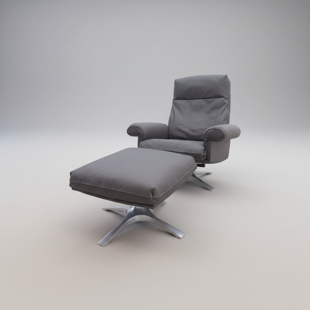 De SEDE DS 31 Sessel Hocker Neuwertig Ledersessel CHAIR Designersessel Top Braun-De Sede-JSFurniture