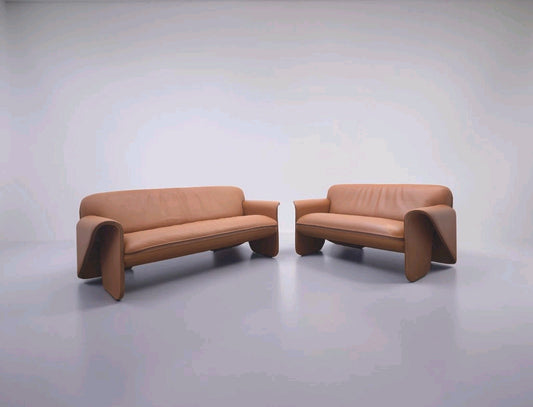 De Sede DS-125 Garnitur Leder Braun 3+2 Gerd Lange-De Sede-JSFurniture
