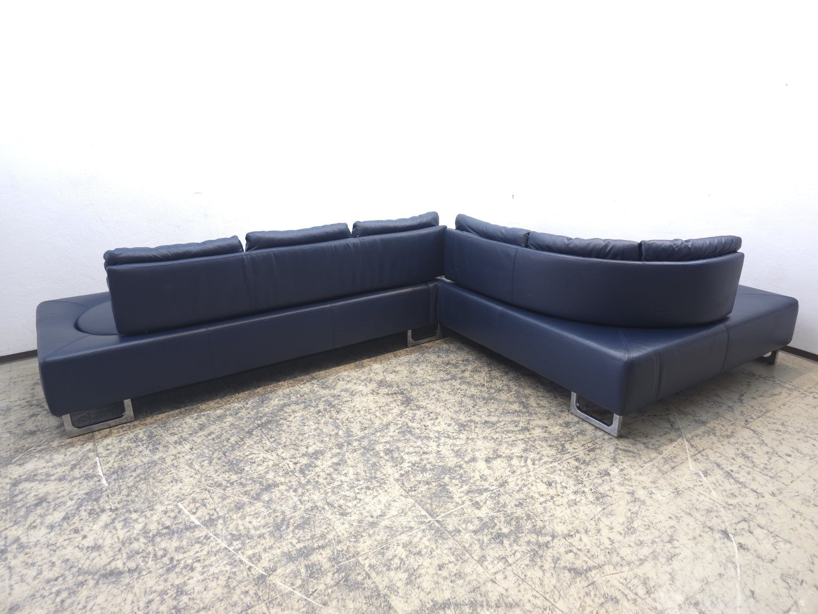 De Sede DS-165 Ecksofa Leder Blau Designer Sofa-De Sede-JSFurniture