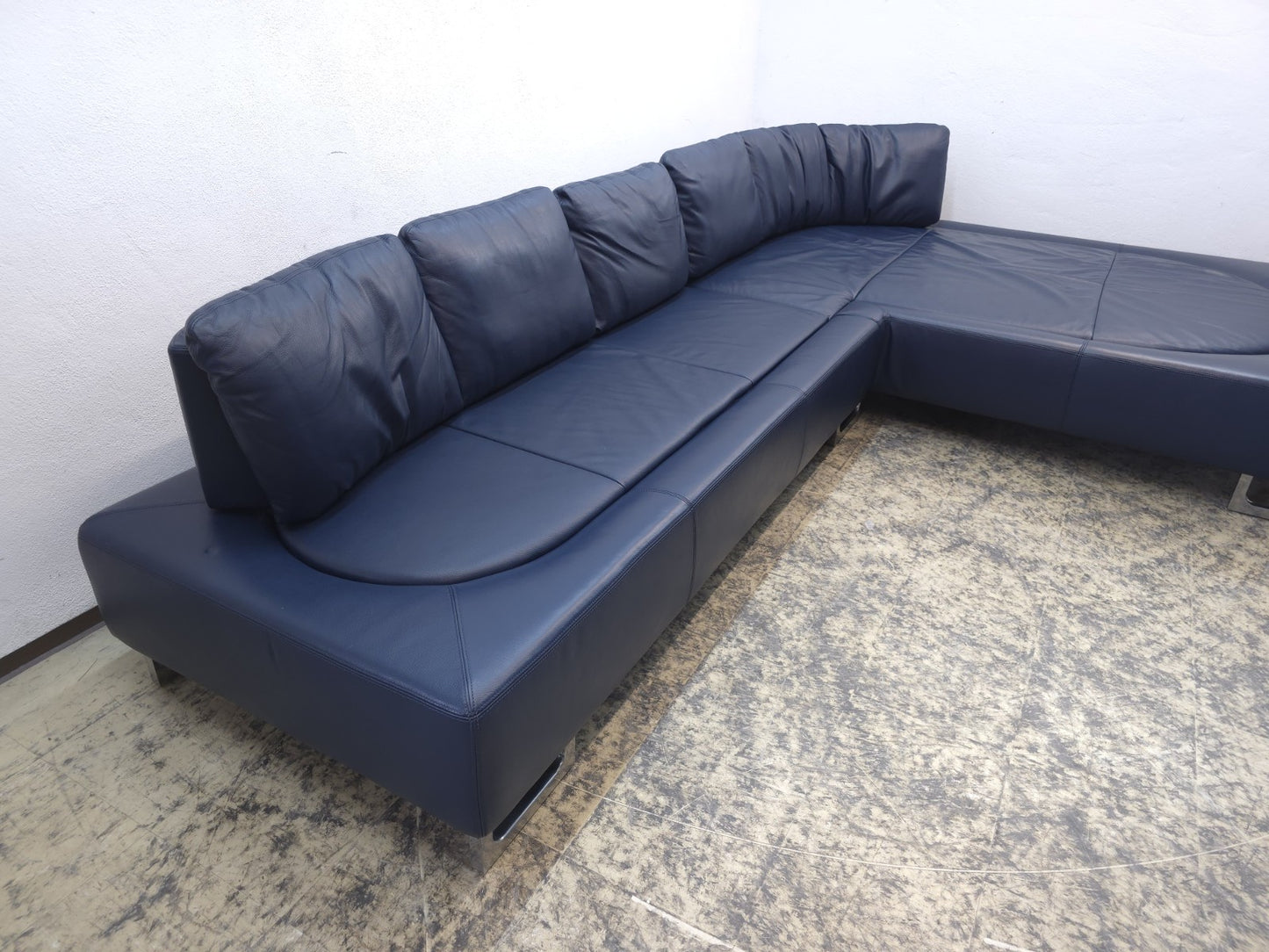 De Sede DS-165 Ecksofa Leder Blau Designer Sofa-De Sede-JSFurniture
