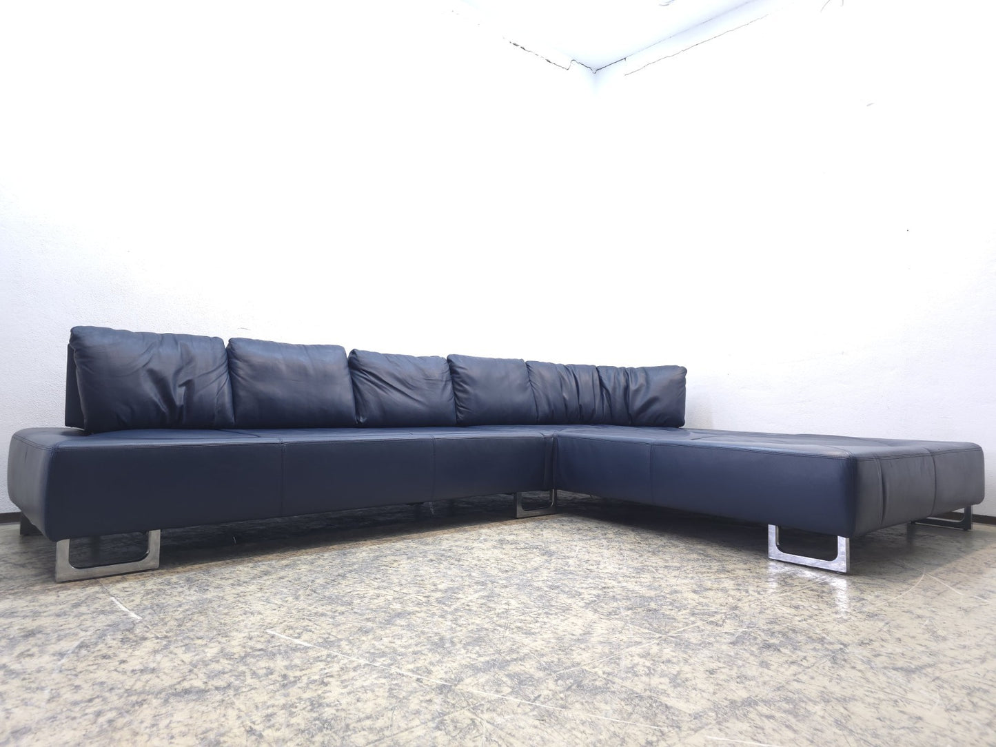 De Sede DS-165 Ecksofa Leder Blau Designer Sofa-De Sede-JSFurniture