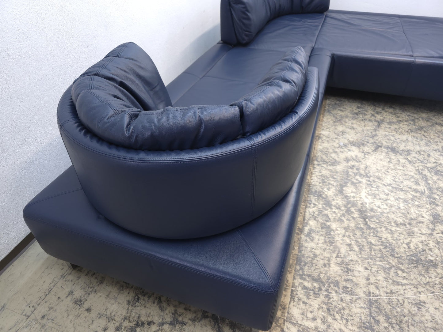 De Sede DS-165 Ecksofa Leder Blau Designer Sofa-De Sede-JSFurniture