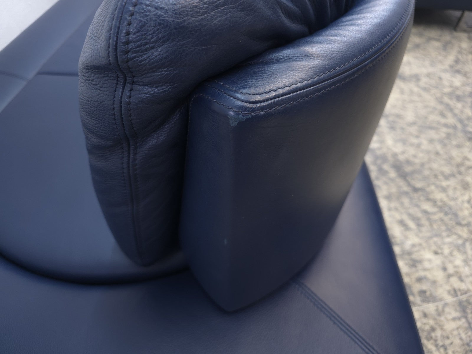 De Sede DS-165 Ecksofa Leder Blau Designer Sofa-De Sede-JSFurniture