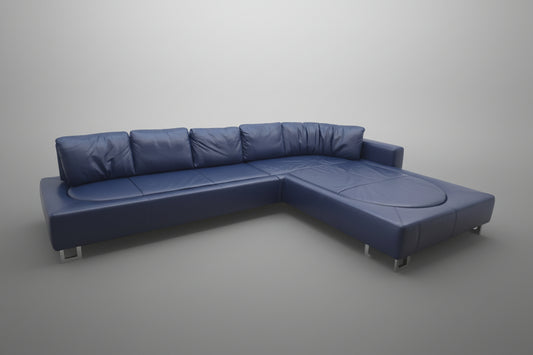 De Sede DS-165 Ecksofa Leder Blau Designer Sofa-De Sede-JSFurniture