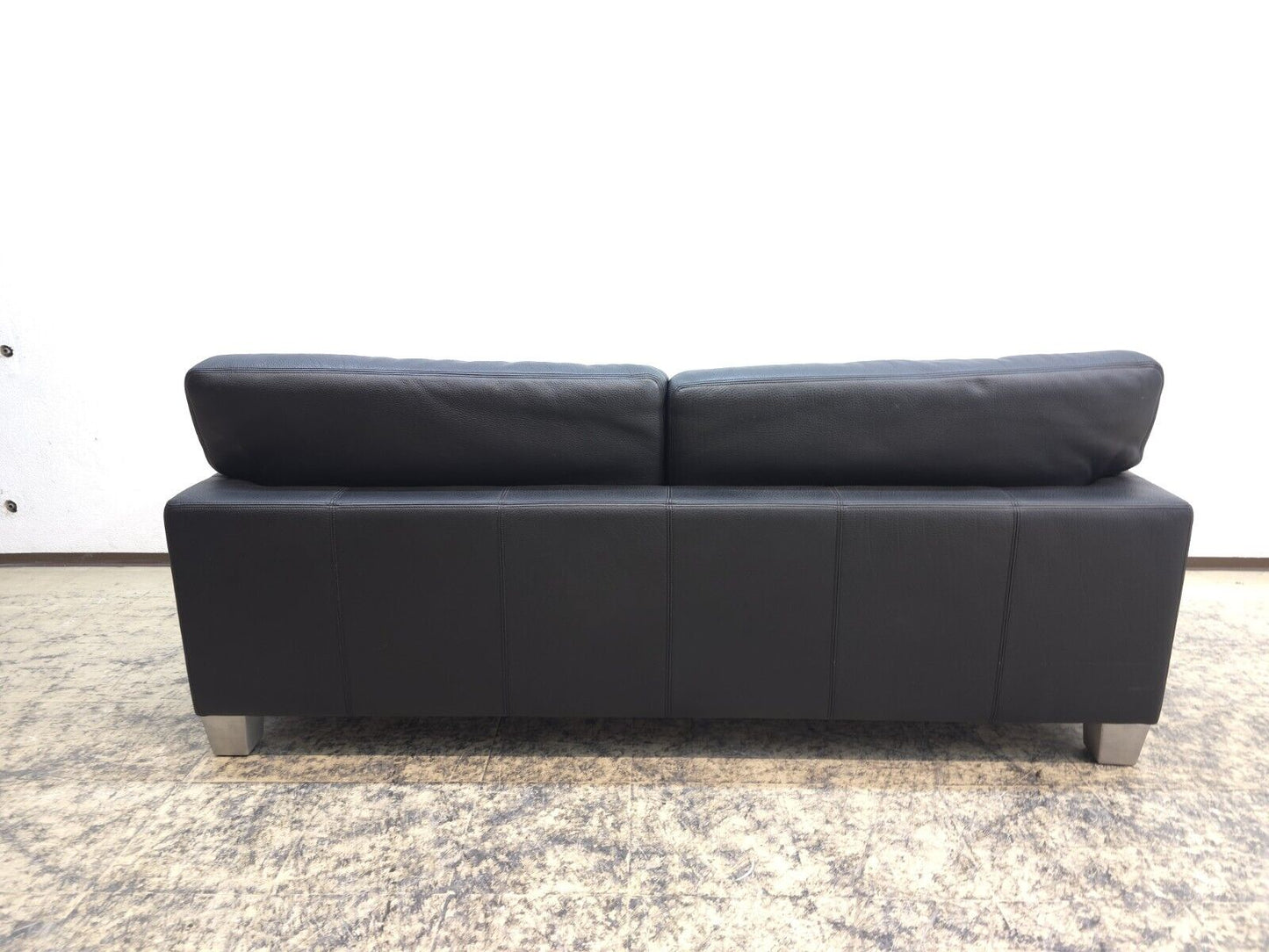De Sede DS-17 Dreisitzer Sofa Leder Schwarz-De Sede-JSFurniture