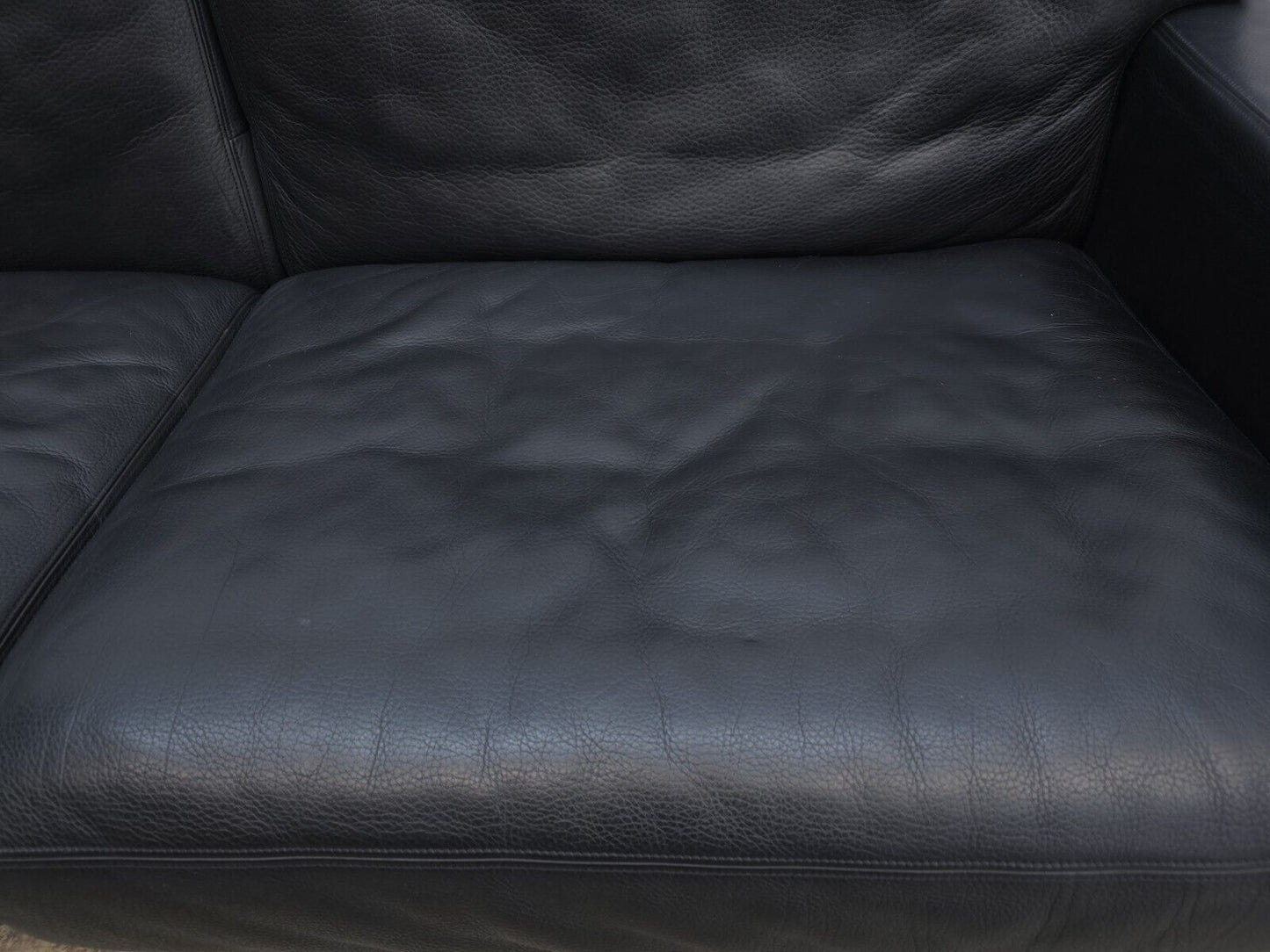De Sede DS-17 Dreisitzer Sofa Leder Schwarz-De Sede-JSFurniture