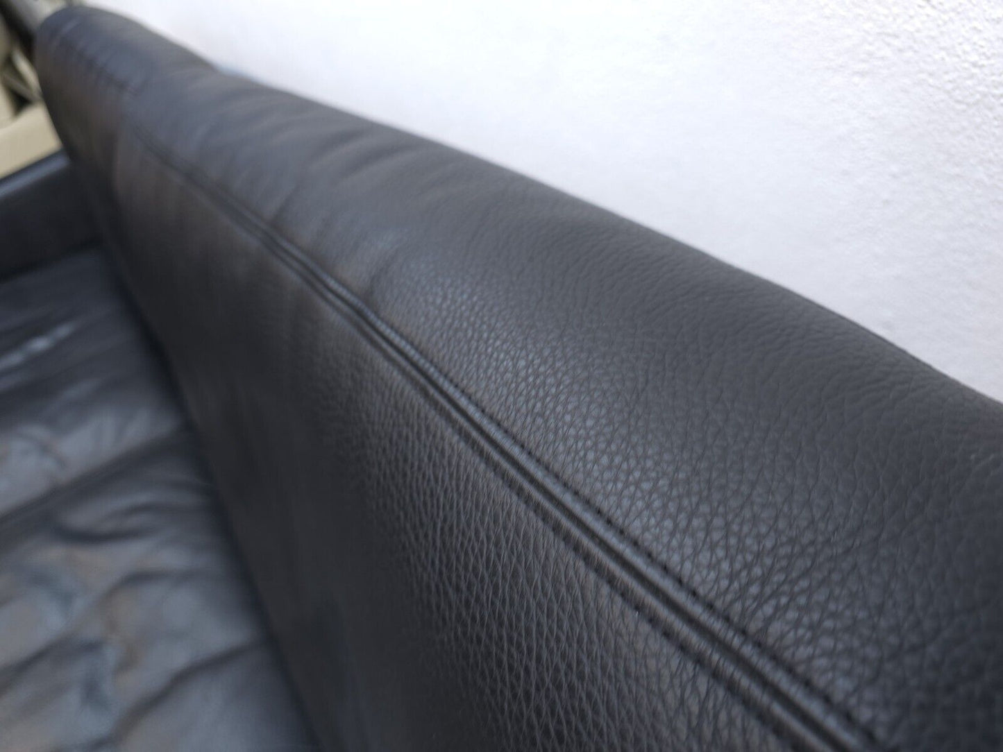 De Sede DS-17 Dreisitzer Sofa Leder Schwarz-De Sede-JSFurniture