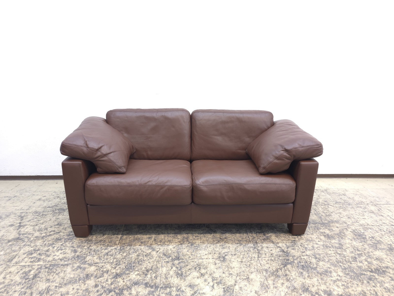De Sede DS-17 Leder Sofa Braun 2-Sitzer Vintage Designer Sofa-De Sede-JSFurniture