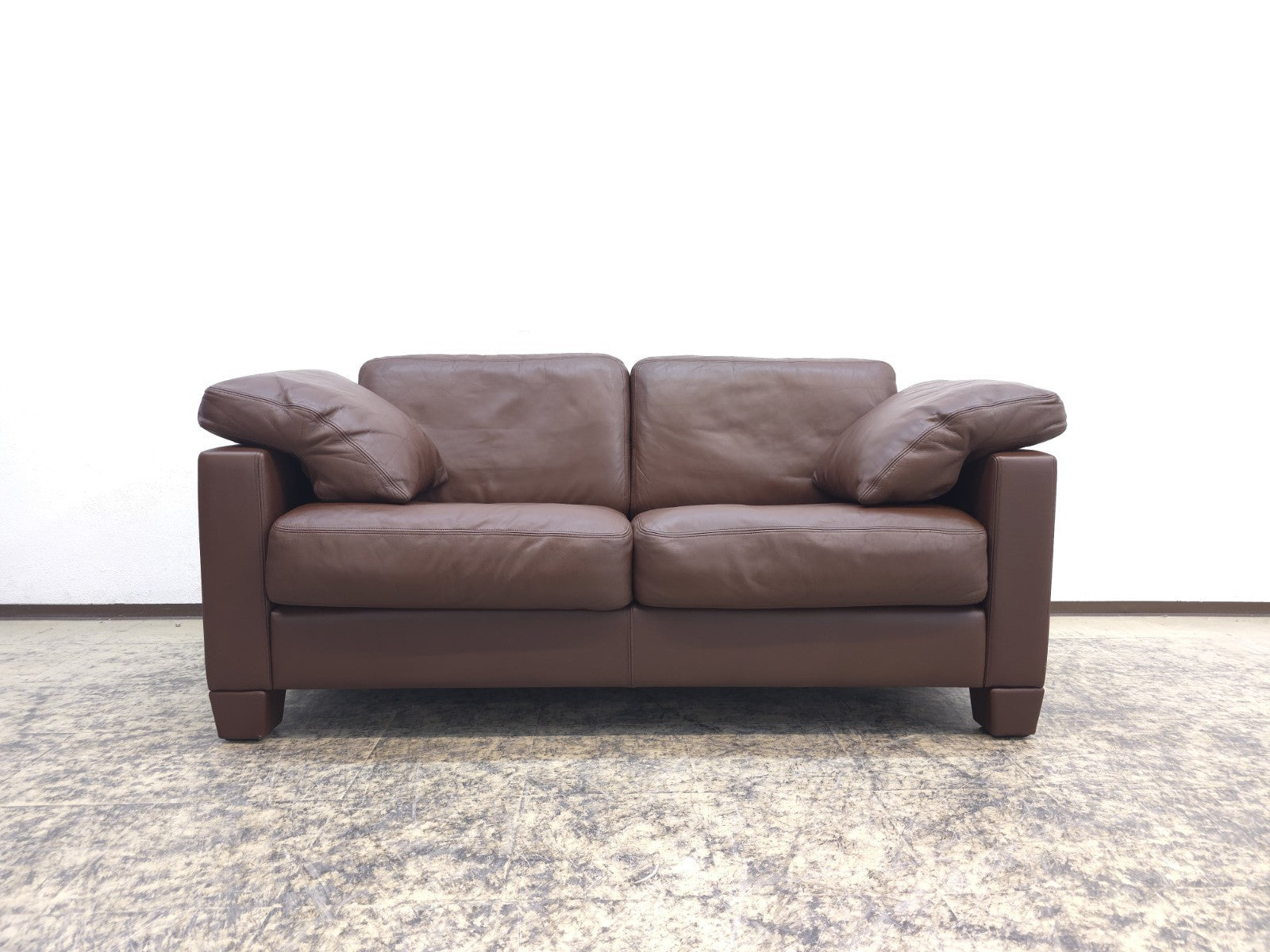 De Sede DS-17 Leder Sofa Braun 2-Sitzer Vintage Designer Sofa-De Sede-JSFurniture