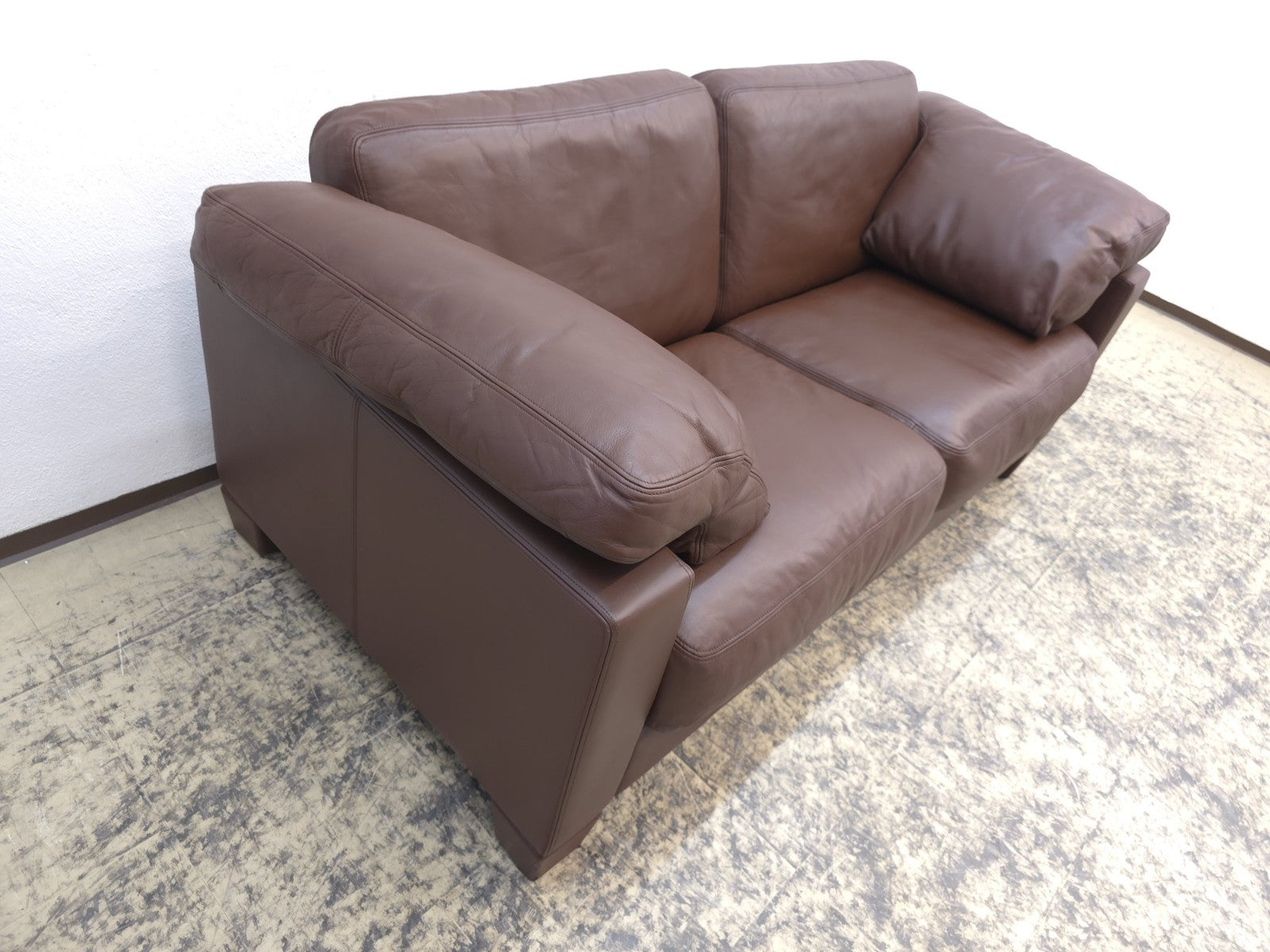 De Sede DS-17 Leder Sofa Braun 2-Sitzer Vintage Designer Sofa-De Sede-JSFurniture