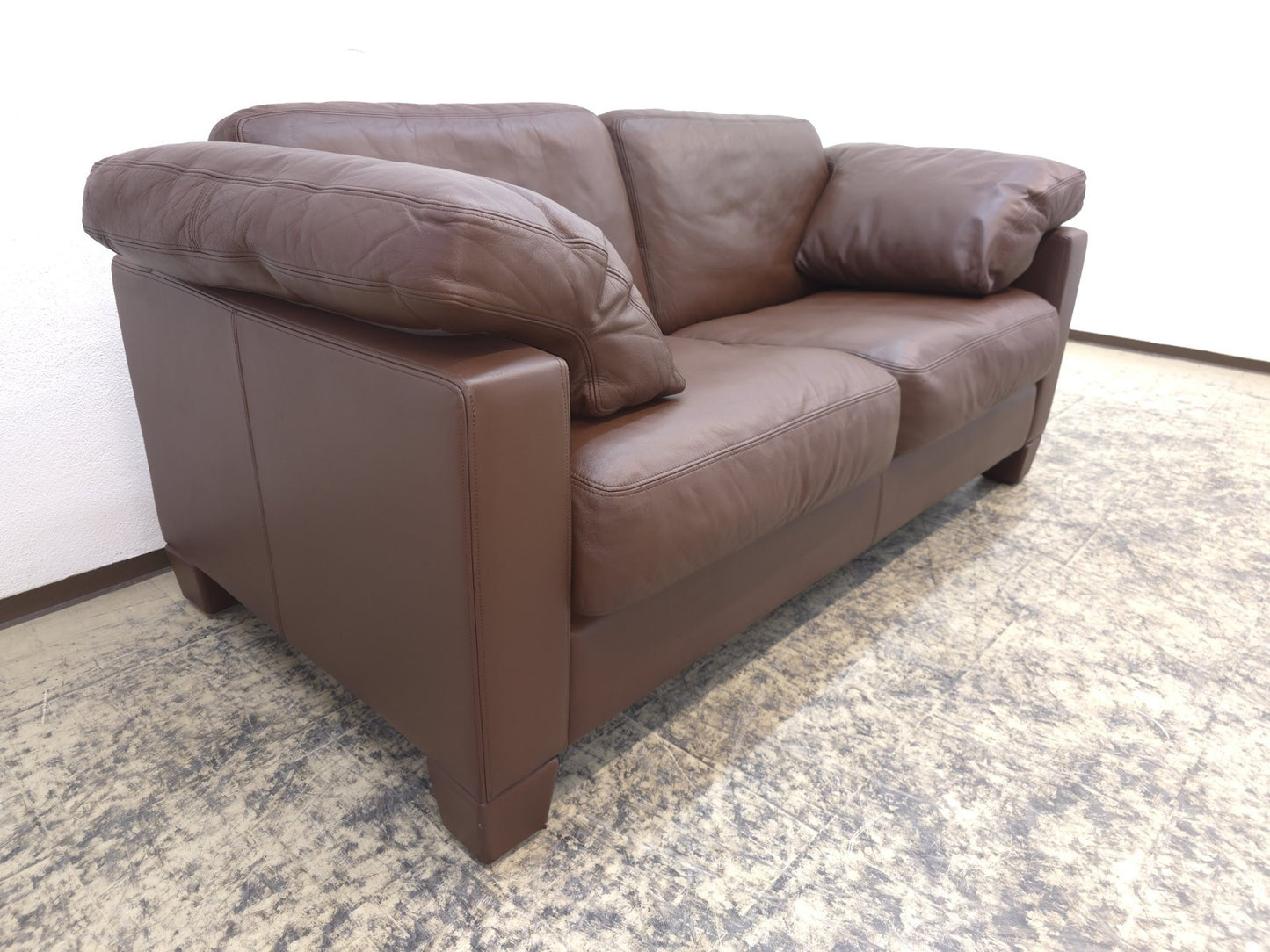 De Sede DS-17 Leder Sofa Braun 2-Sitzer Vintage Designer Sofa-De Sede-JSFurniture