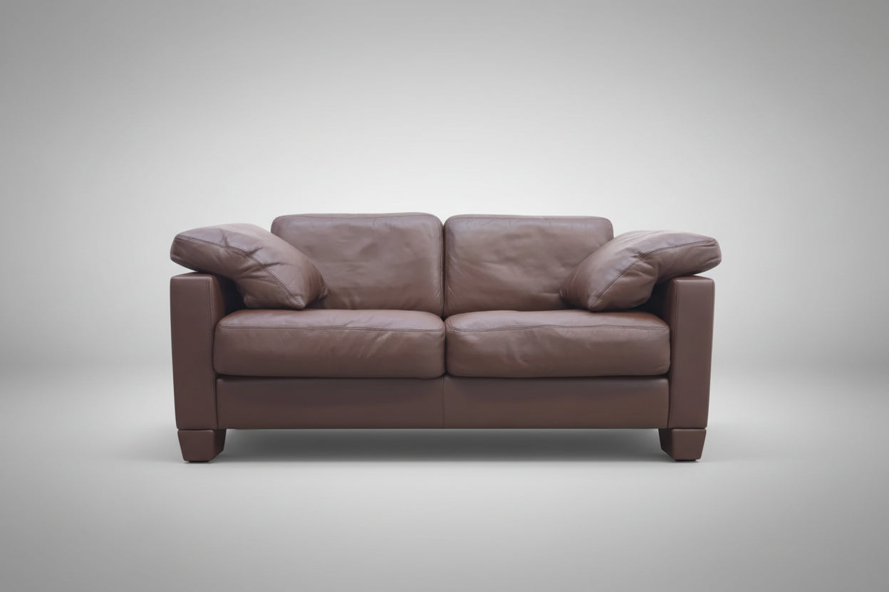 De Sede DS-17 Leder Sofa Braun 2-Sitzer Vintage Designer Sofa-De Sede-JSFurniture