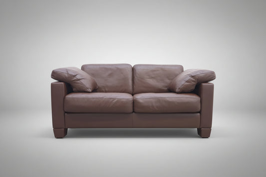 De Sede DS-17 Leder Sofa Braun 2-Sitzer Vintage Designer Sofa-De Sede-JSFurniture