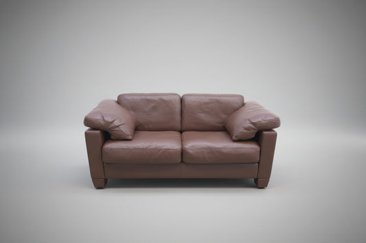 De Sede DS-17 Leder Sofa Braun 2-Sitzer Vintage Designer Sofa-De Sede-JSFurniture