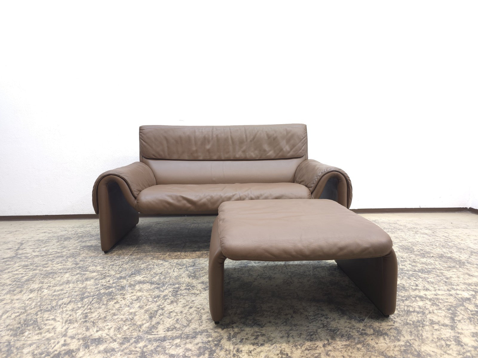 De Sede DS-2011 Braun Garnitur Designersofa Ledersofa Couch Lederhocker-De Sede-JSFurniture