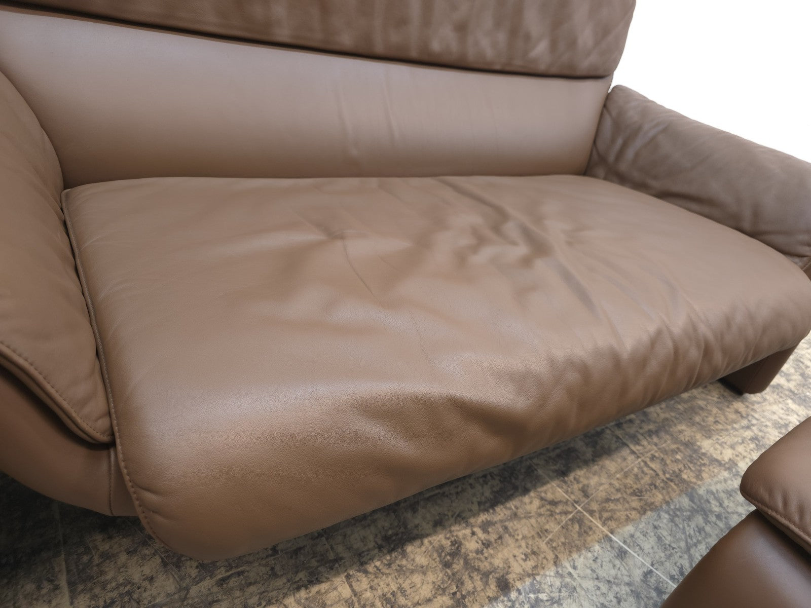De Sede DS-2011 Braun Garnitur Designersofa Ledersofa Couch Lederhocker-De Sede-JSFurniture