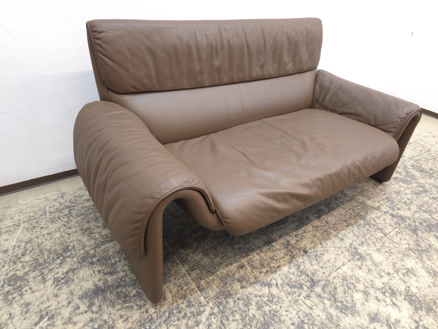 De Sede DS-2011 Braun Garnitur Designersofa Ledersofa Couch Lederhocker-De Sede-JSFurniture