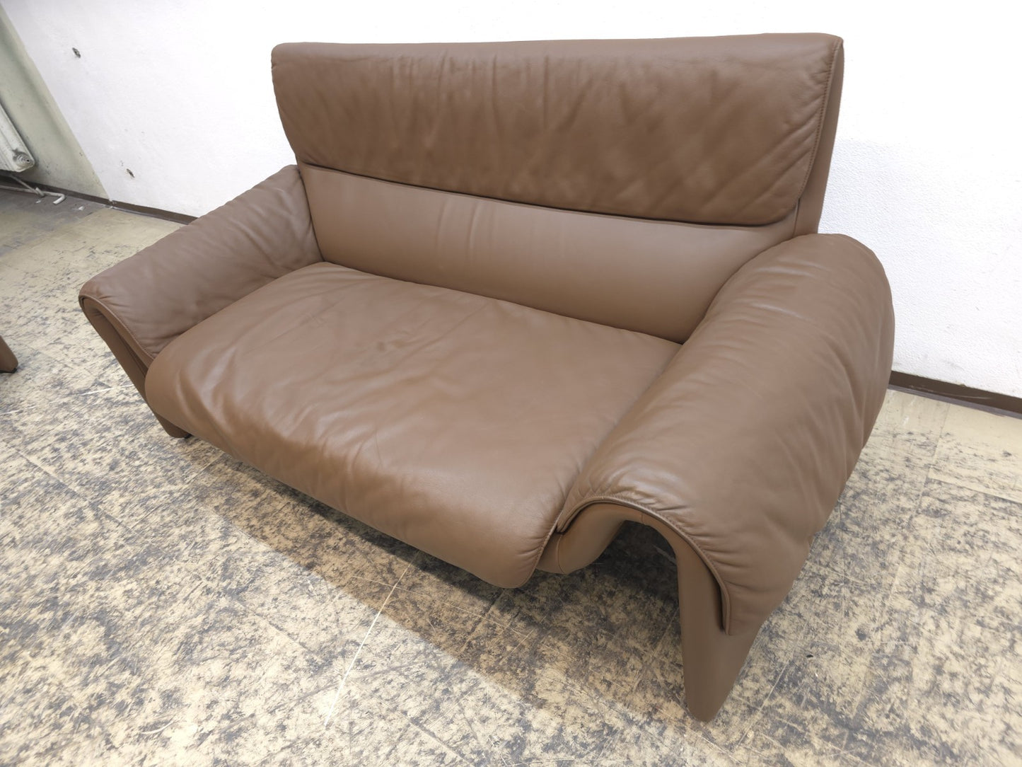 De Sede DS-2011 Braun Zweisitzer Designersofa Ledersofa Couch desede-De Sede-JSFurniture
