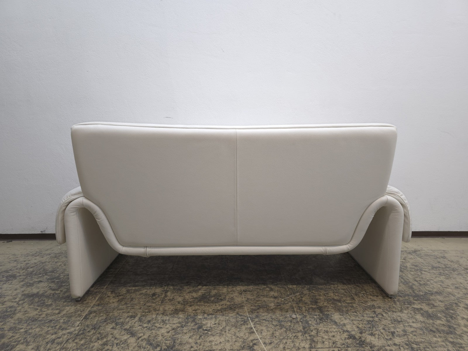 De Sede DS-2011 Designersofa Ledersofa Couch Zweisitzer Creme-De Sede-JSFurniture