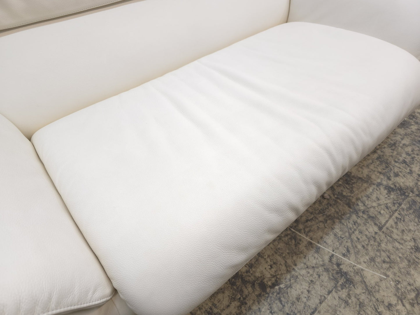 De Sede DS-2011 Designersofa Ledersofa Couch Zweisitzer Creme-De Sede-JSFurniture