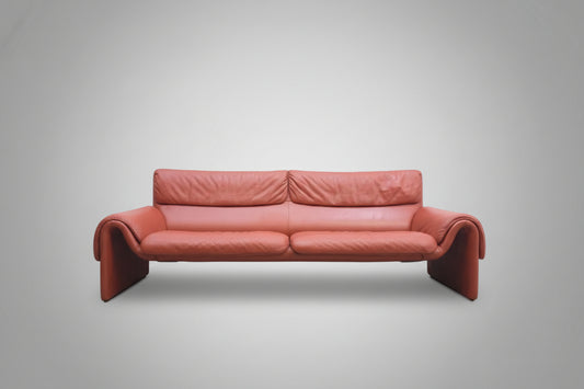 De Sede DS-2011 Dreisitzer Designersofa Lachsfarbe-De Sede-JSFurniture
