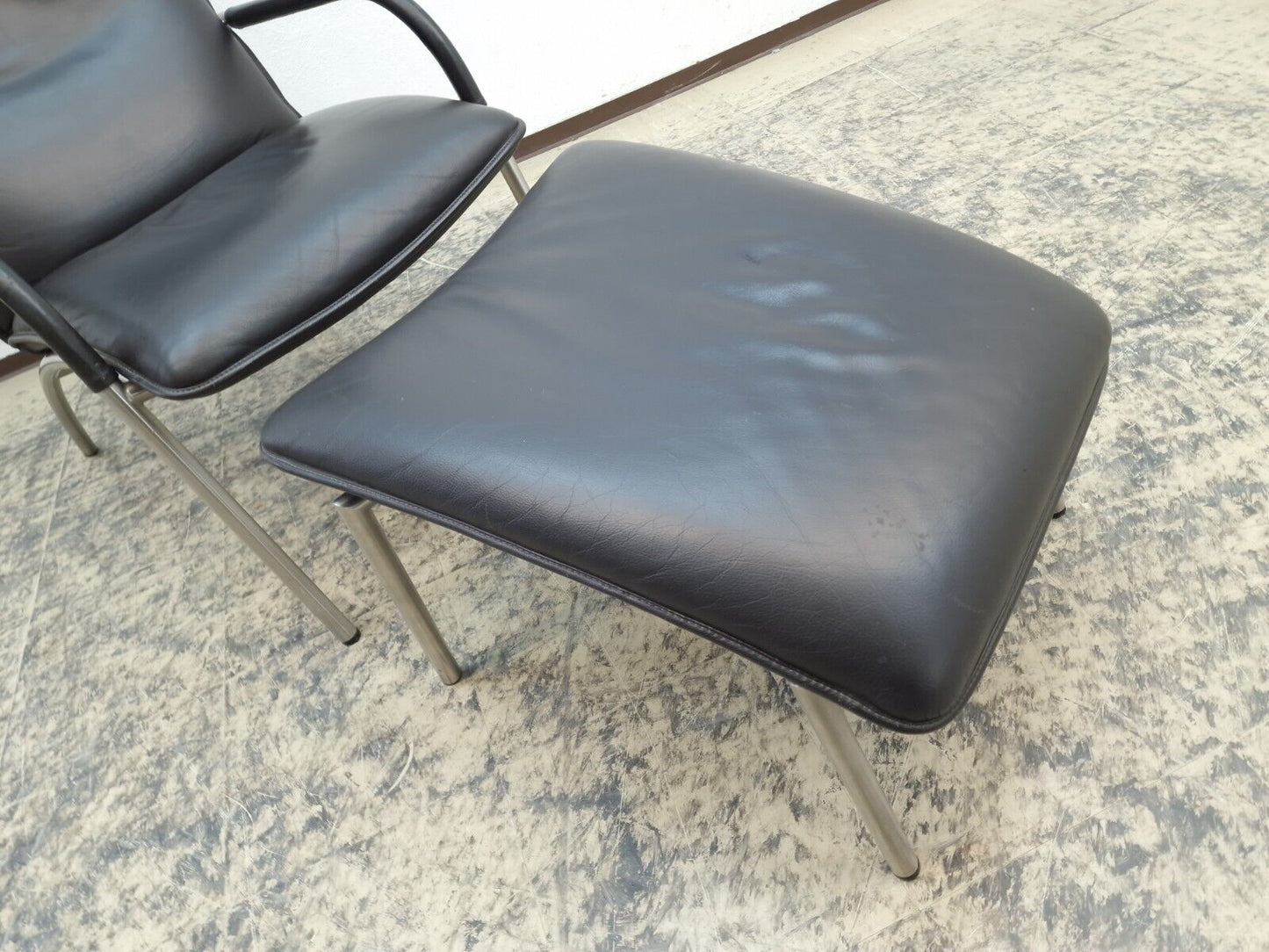 De Sede DS 270 Echtleder Sessel dunkelbraun inkl. Hocker Designersessel Chair-De Sede-JSFurniture