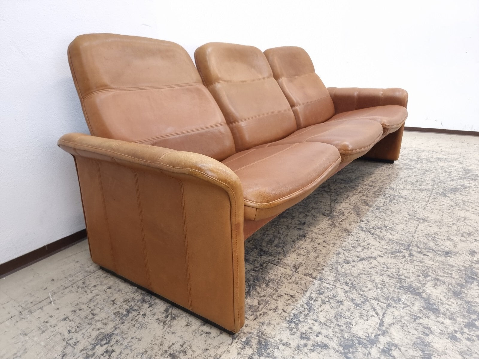De Sede DS-50 Leder Sofa Braun 3-Sitzer Vintage Designer Schweiz-De Sede-JSFurniture