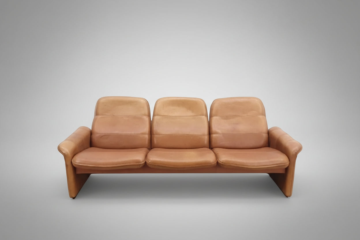 De Sede DS-50 Leder Sofa Braun 3-Sitzer Vintage Designer Schweiz-De Sede-JSFurniture