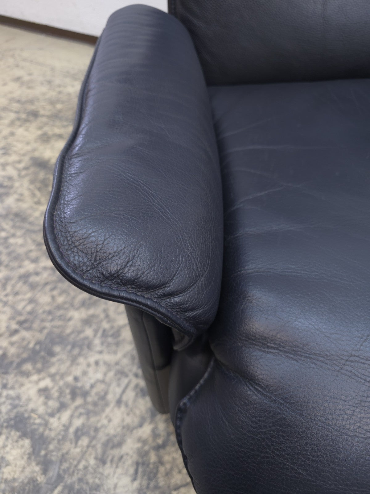 De Sede DS-61 Ledersessel mit Hocker Blau Designer Sessel-De Sede-JSFurniture