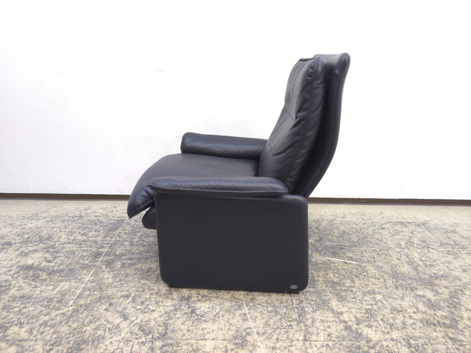 De Sede DS-61 Ledersessel mit Hocker Blau Designer Sessel-De Sede-JSFurniture