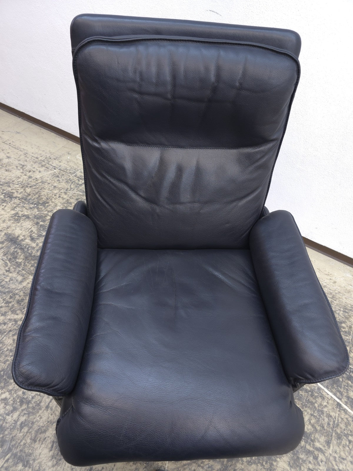 De Sede DS-61 Ledersessel mit Hocker Blau Designer Sessel-De Sede-JSFurniture