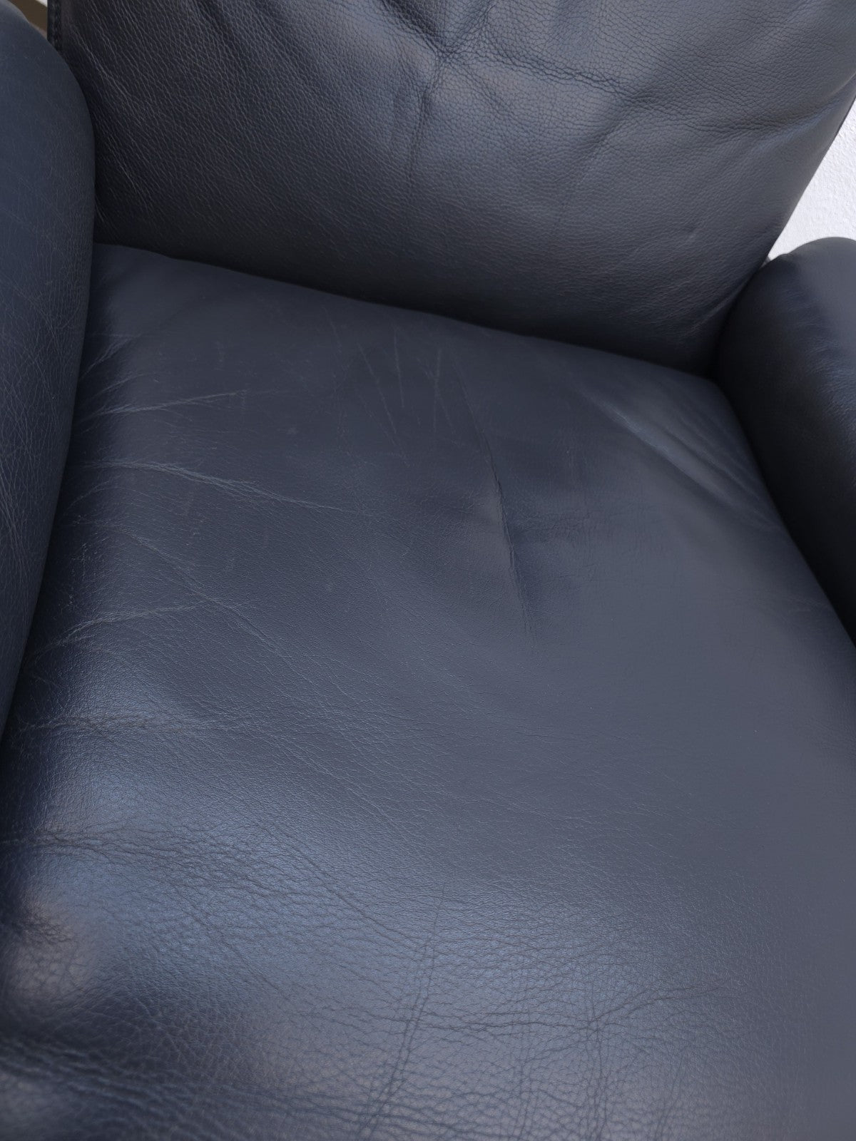 De Sede DS-61 Ledersessel mit Hocker Blau Designer Sessel-De Sede-JSFurniture