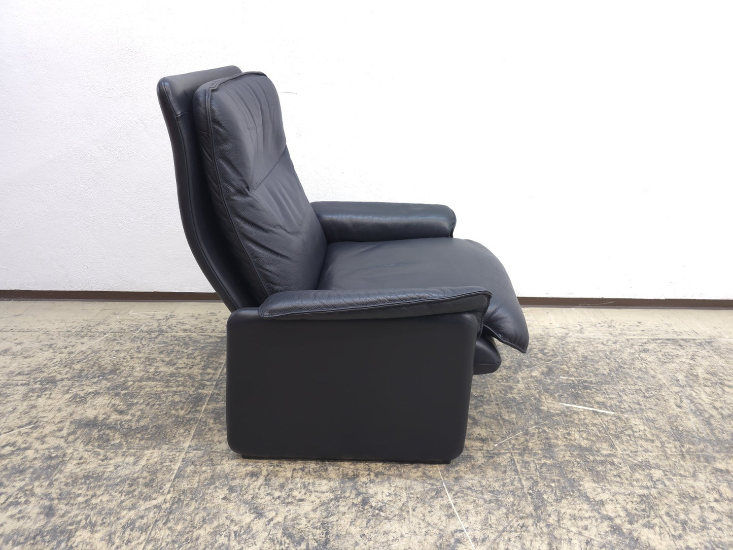 De Sede DS-61 Ledersessel mit Hocker Blau Designer Sessel-De Sede-JSFurniture