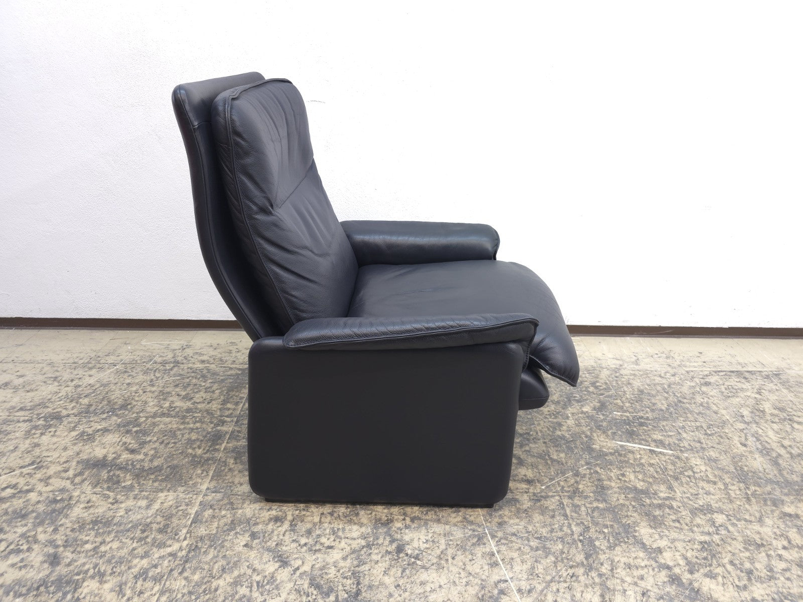 De Sede DS-61 Ledersessel mit Hocker Blau Designer Sessel-De Sede-JSFurniture