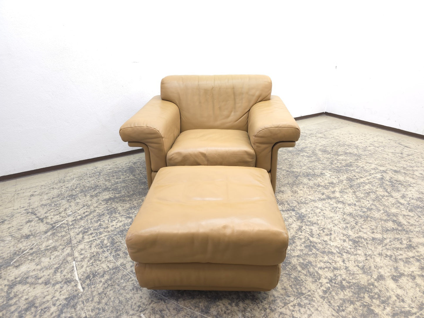 De Sede DS-68 Set Ledersofa Ledersessel Hocker-De Sede-JSFurniture