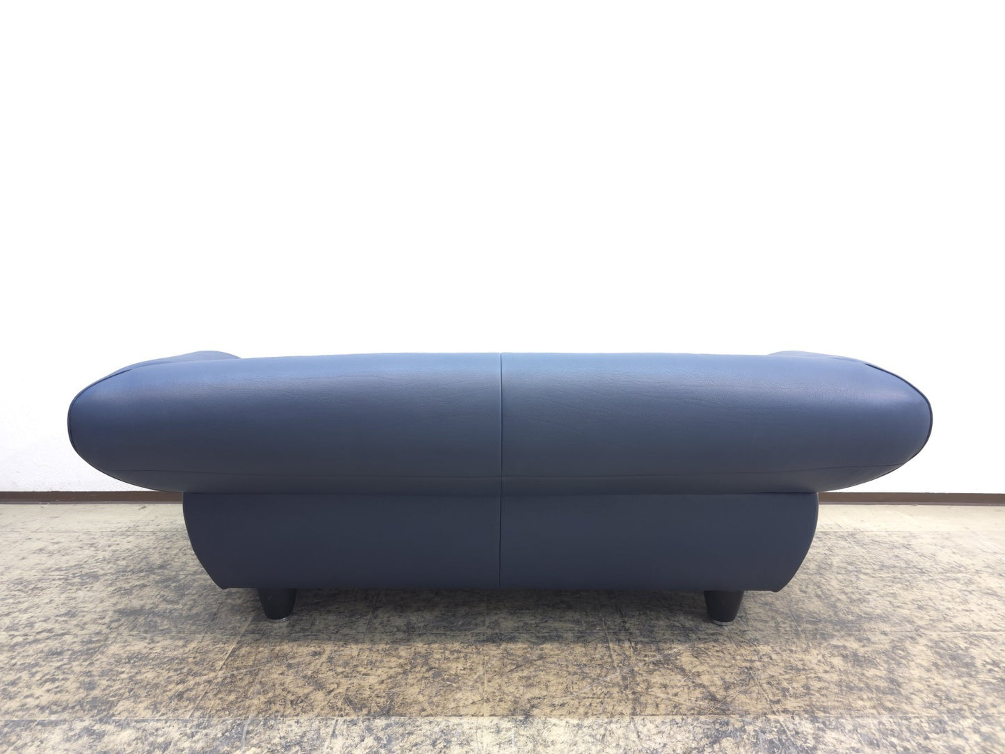De Sede DS-91 Leder Sofa Blaugrau 2-Sitzer Vintage Designer Sofa-De Sede-JSFurniture
