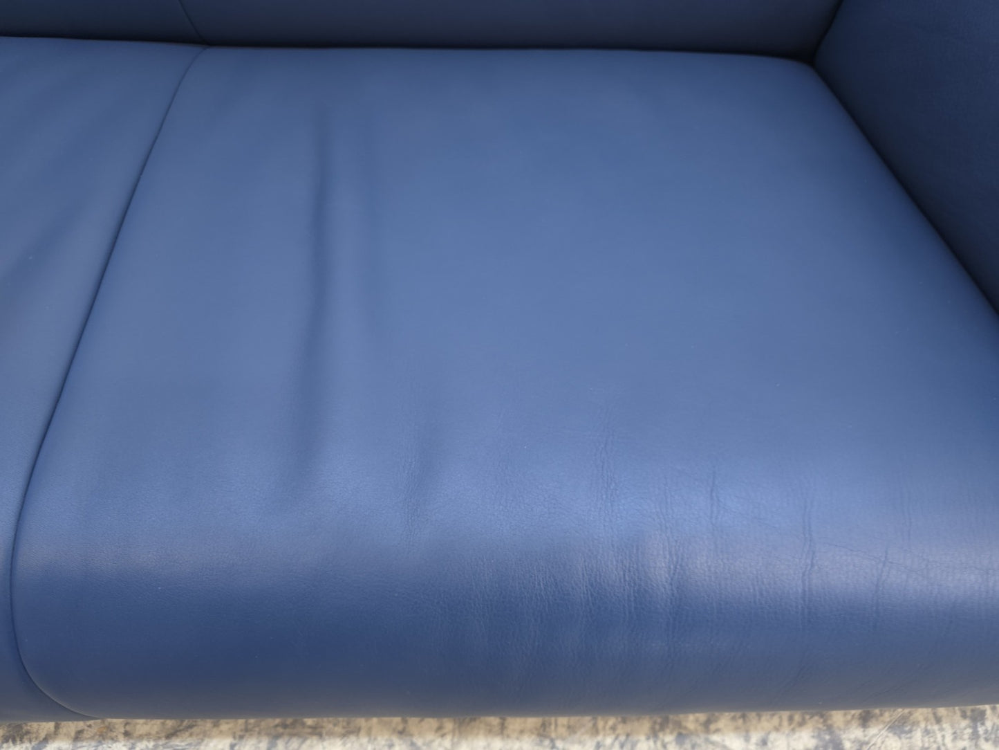 De Sede DS-91 Leder Sofa Blaugrau 2-Sitzer Vintage Designer Sofa-De Sede-JSFurniture