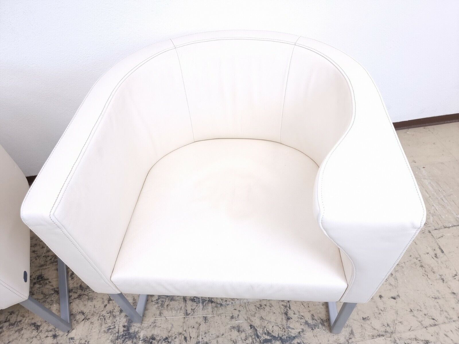 De Sede Ds 207 Sessel Designersessel Echtledersessel in Farbe cremeweiß #0012-De Sede-JSFurniture