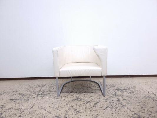 De Sede Ds 207 Sessel Designersessel Echtledersessel in Farbe cremeweiß #0012-De Sede-JSFurniture