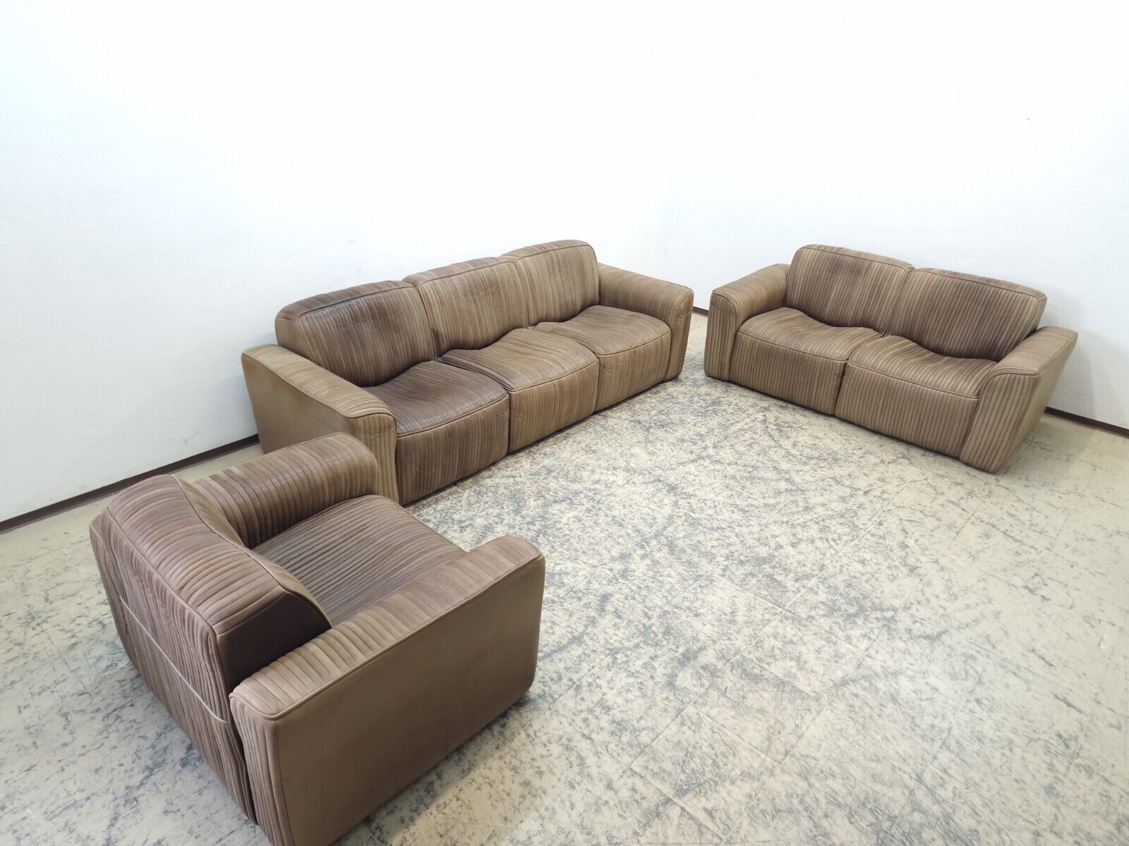 De Sede Ernst Lüthy Set Rare Selten Designersofa Sessel Ledersofa Chair Leder-De Sede-JSFurniture