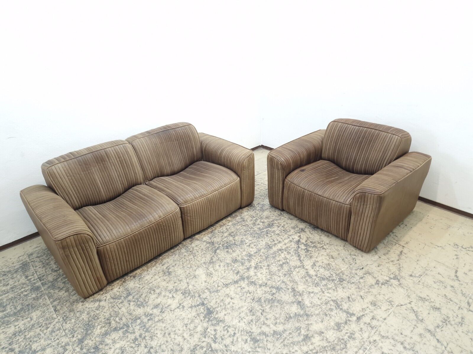De Sede Ernst Lüthy Set Rare Selten Designersofa Sessel Ledersofa Chair Leder-De Sede-JSFurniture