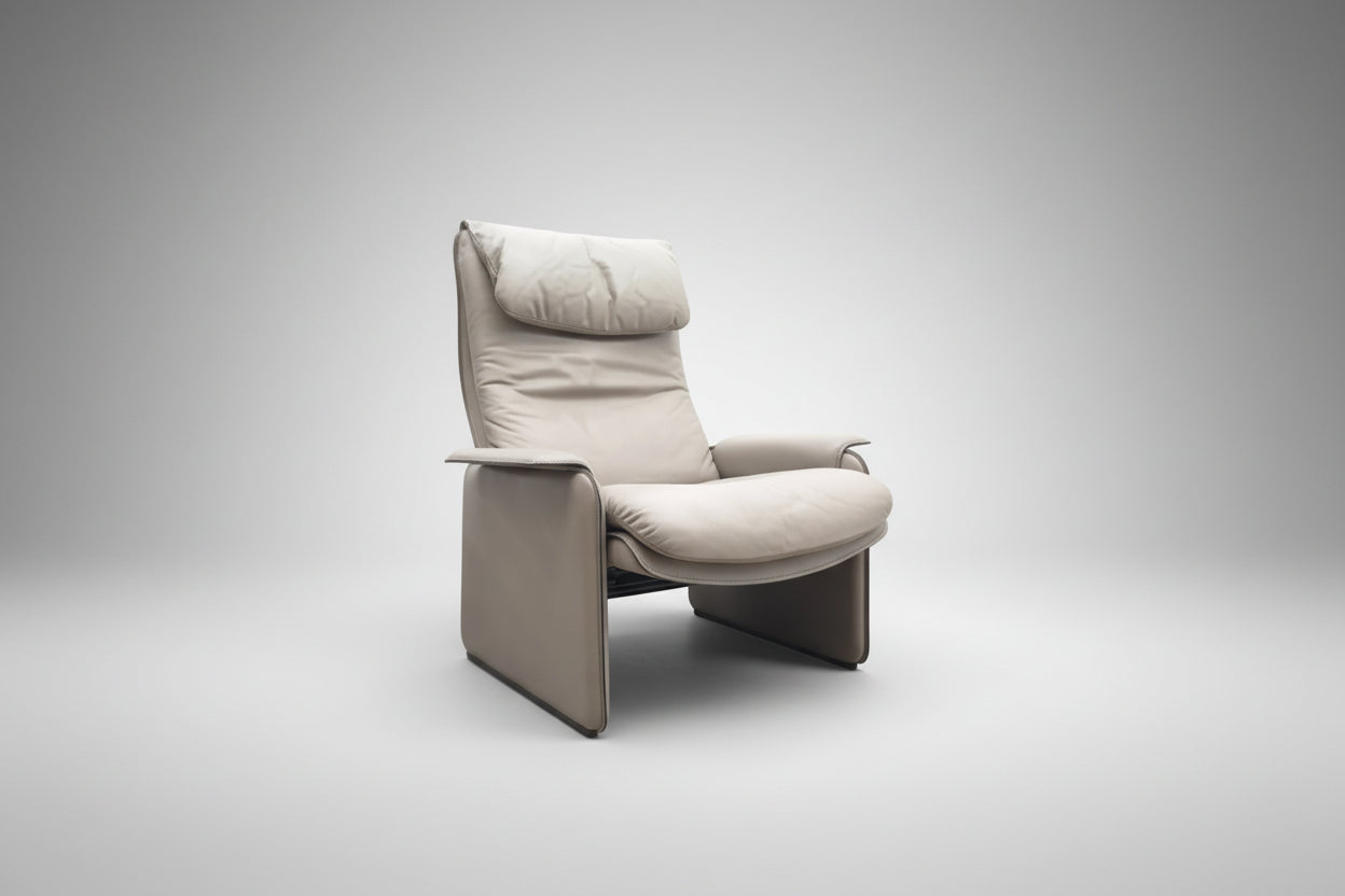 De Sede Sessel Designersessel 1970er Ledersessel Chair Relaxsessel grau-De Sede-JSFurniture