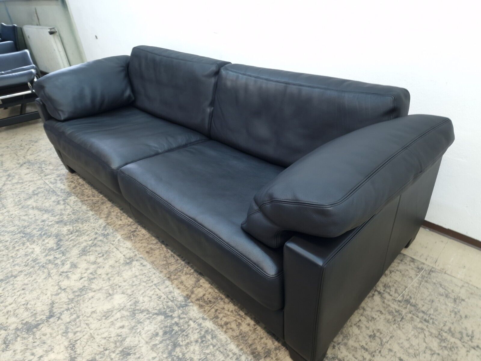 De Sede ds 17 Desede Couch Dreisitzer Designersofa Echtledersofa Sitzbank black-De Sede-JSFurniture