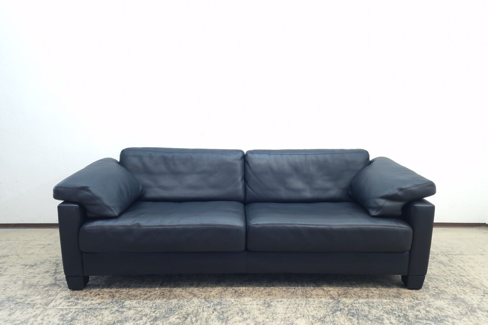 De Sede ds 17 Desede Couch Dreisitzer Designersofa Echtledersofa Sitzbank black-De Sede-JSFurniture
