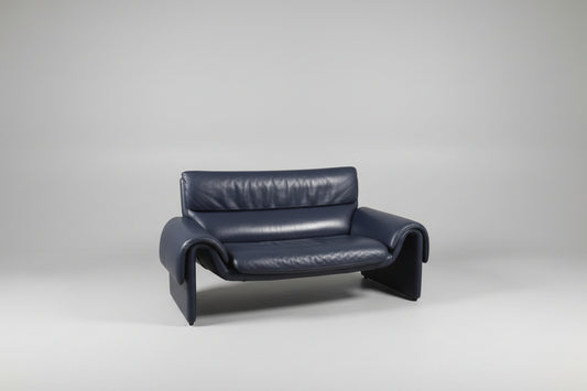 De Sede ds 2011 Designersofa Couch Zweisitzer blau-De Sede-JSFurniture