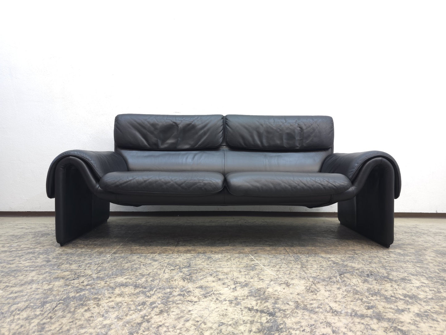 De Sede ds 2011 Designersofa Ledersofa Couch Desede Zweisitzer Schwarz-De Sede-JSFurniture