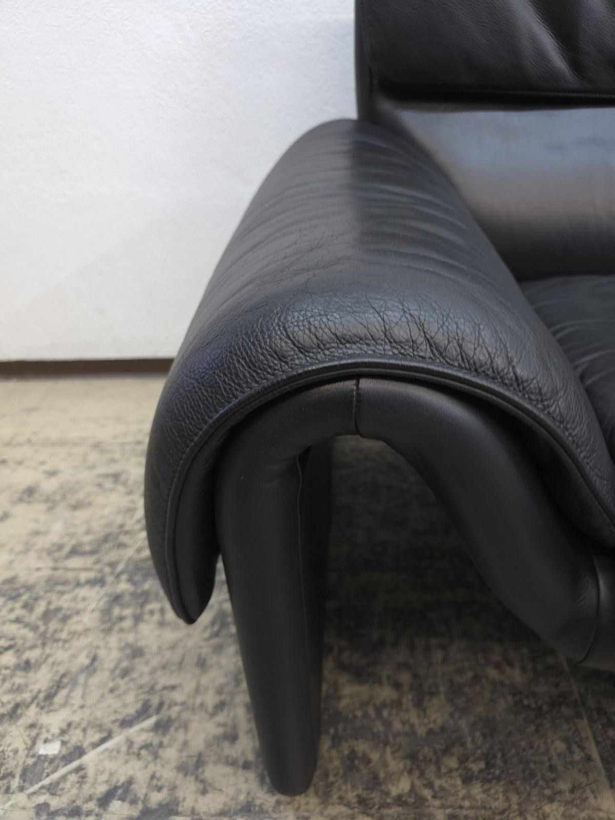 De Sede ds 2011 Designersofa Ledersofa Couch Desede Zweisitzer Schwarz-De Sede-JSFurniture